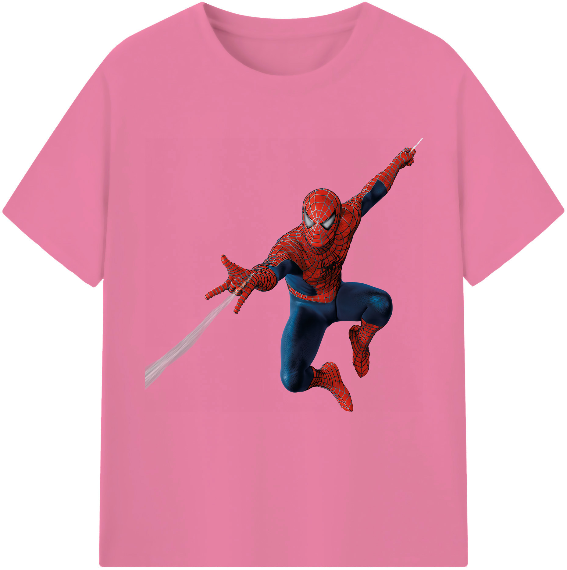 （画像用） Spider Man スパイダーマン 綿100％半袖Tシャツ（フロントプリント）